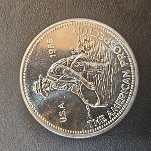 1986 ENGELHARD AMERICAN PROSPECTOR  SILVER‎ COIN